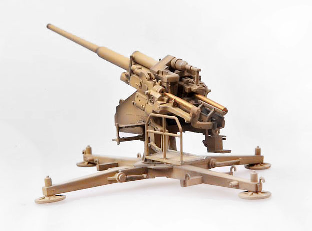 128 mm barrel Flak 40 with cross support, Germany, 1944, 1:72, Modelcollect 