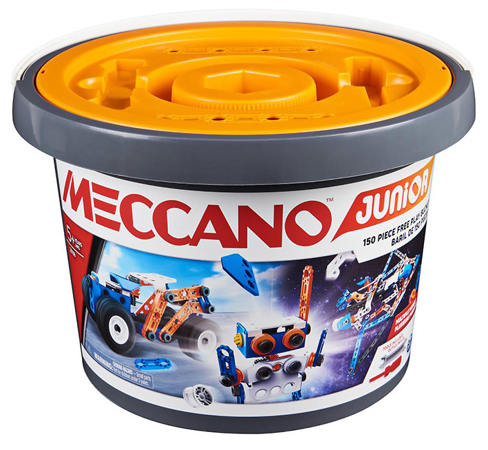 150 pcs Bucket STEAM Model Building Kit for Open-Ended Play , Meccano 