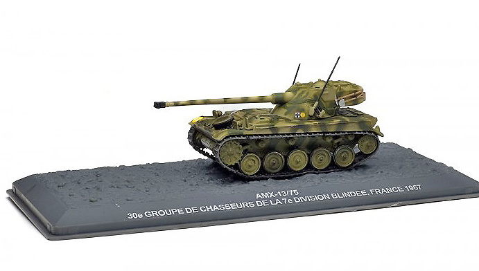 AMX 13/75, 30e Groupe de Chasseurs, 7e Division Blindee, France, 1967, 1:72, Solido 