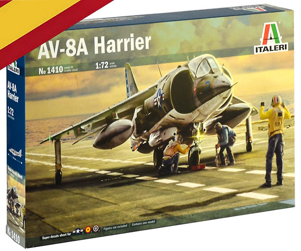 AV-8A HARRIER, VA1 Matador, 8th Squadron, Rota AFB, Spanish Navy, 1980, 1:72, Italeri 