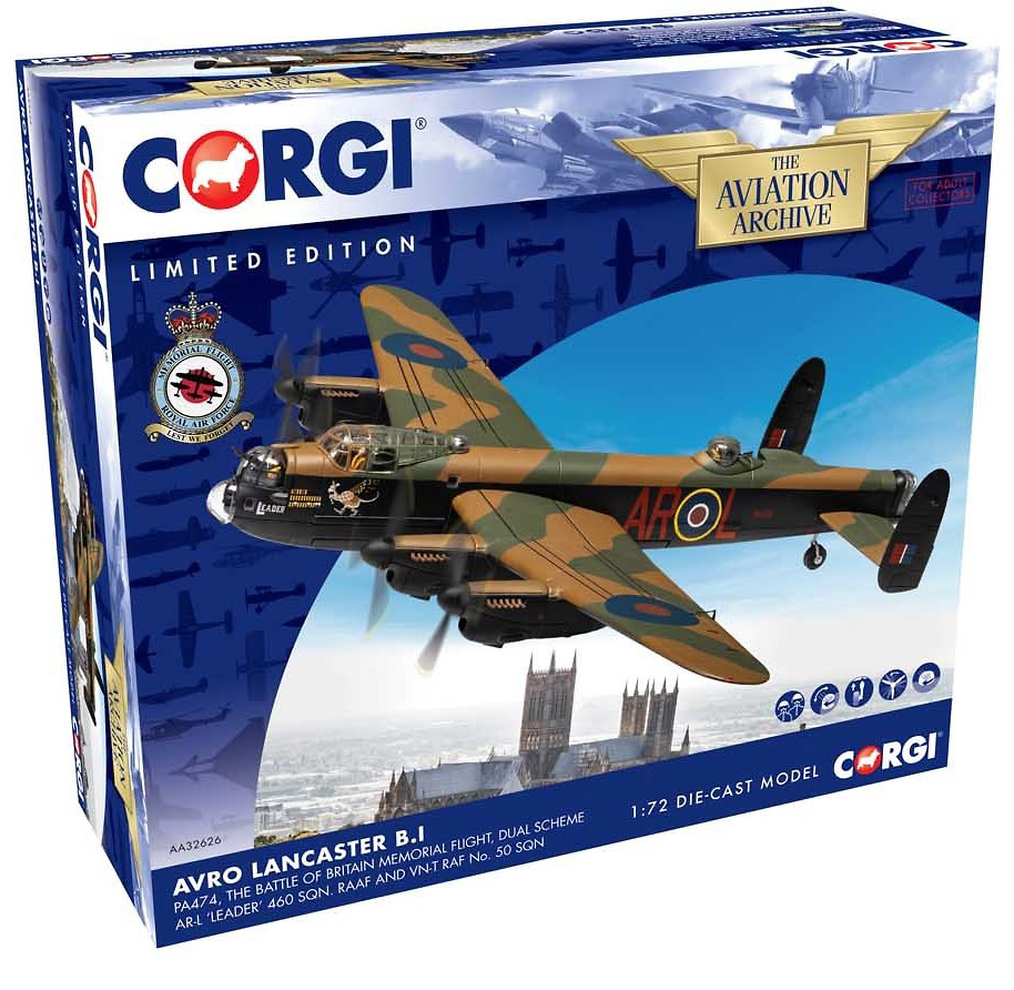 Avro Lancaster B.1 PA474, The Battle of Britain Memorial Flight, 1:72, Corgi 