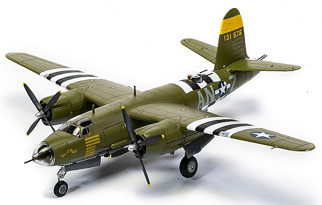 B-26B, Marauder Dinah Might, David Dewhurst, Normandy, France, D-Day, 1944, 1:72, Corgi 