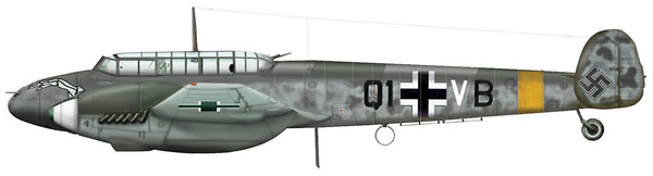 BF 110G-2 Q1+VB, 12/SG 77, Russia, 1943, 1:72, Hobby Master 