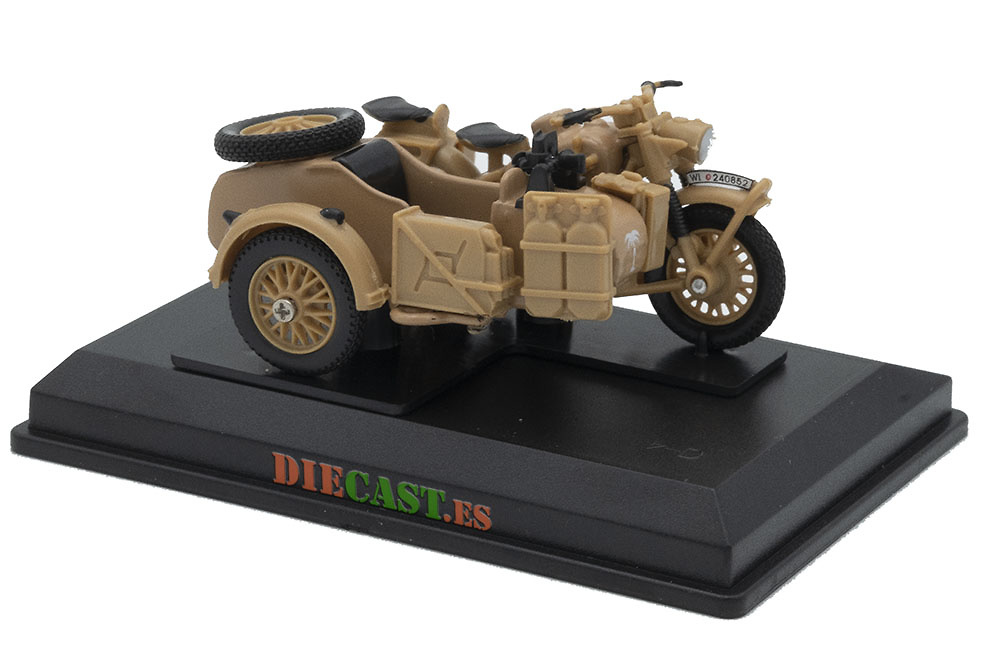 BMW R-75 with Sidecar Afrika Korps, 2nd World War, 1:43, Cararama 