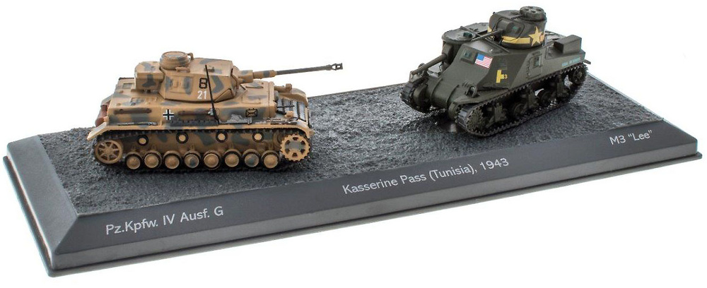 Battle of the Kasserine Pass, Panzer IV + M3 Lee, Tunisia, 1943, 1/72, Salvat 