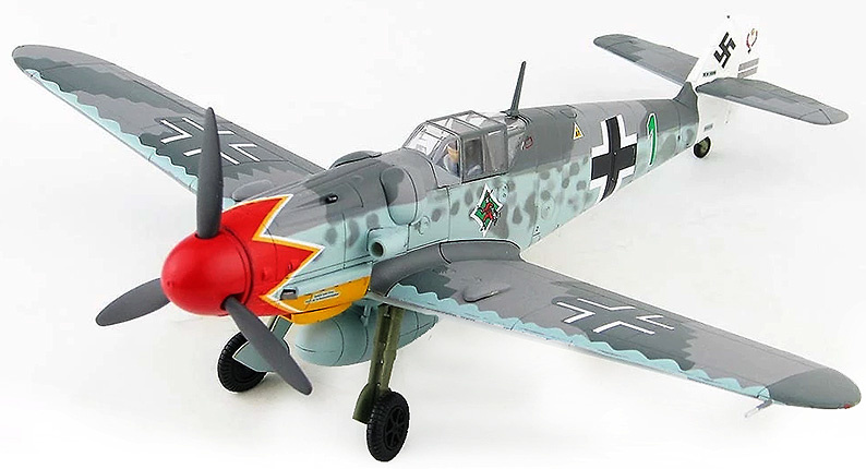 Bf-109G-6 “Green 1” Hermann Graf JG50, September 1943, Hobby Master 