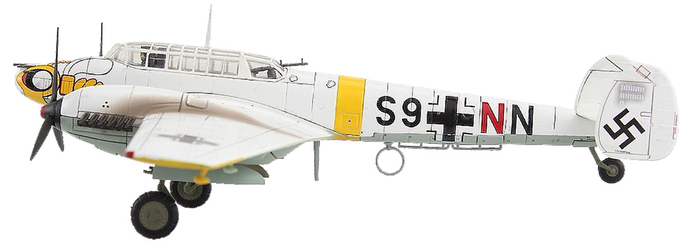 Bf 110E, Luftwaffe 5/ZG, Herbert Kutscha, URSS, 1942, 1:72, Hobby Master, 1:72, Hobby Master 