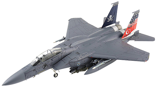 Boeing F-15SG “20 Years of Peace Carvin V” AF05-0005, 428th FS Flagship, 2017, 1:72, Hobby Master 