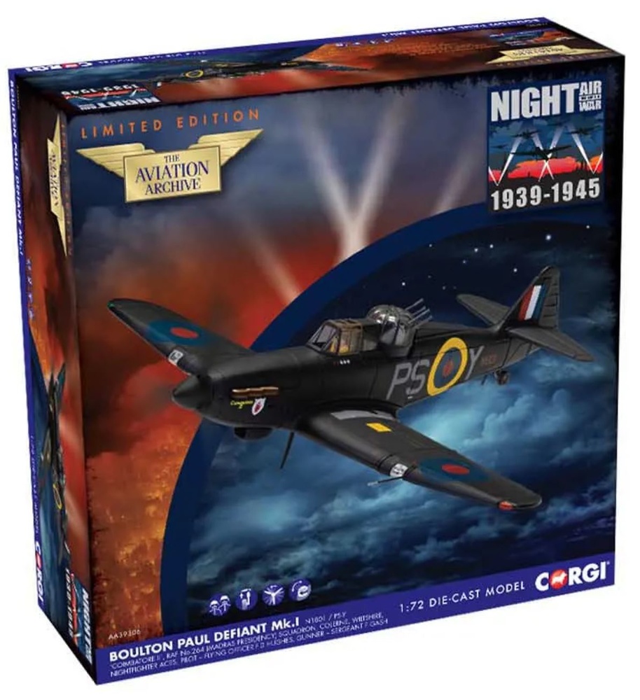 Boulton Paul Defiant Mk.I N1801 / PS-Y Nightfighter 'Coimbatore II', 1:72, Corgi 