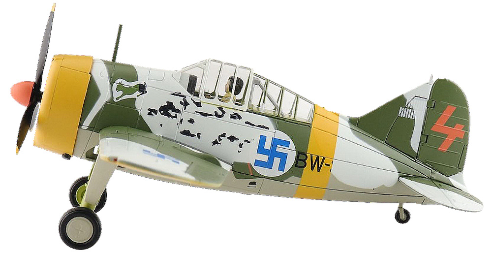 Brewster Buffalo 239, BW364, Ilmari Juutilainen, March,1942, 1:48, Hobby Master 