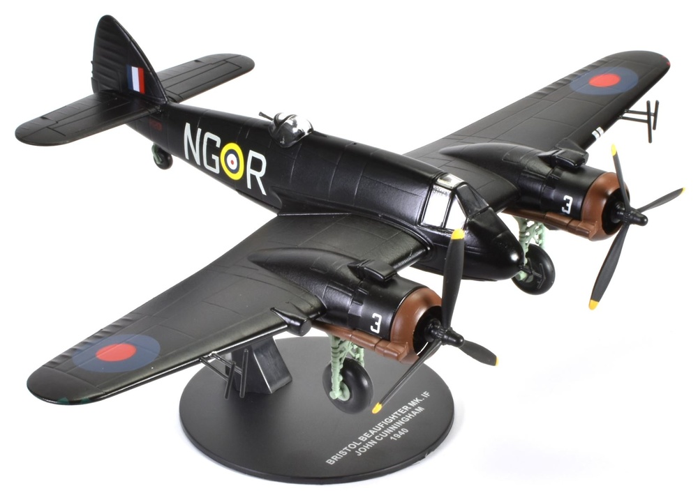 Bristol Beaufighter MK. IF piloted by John Cunningham, 1940, 1:72, Atlas 