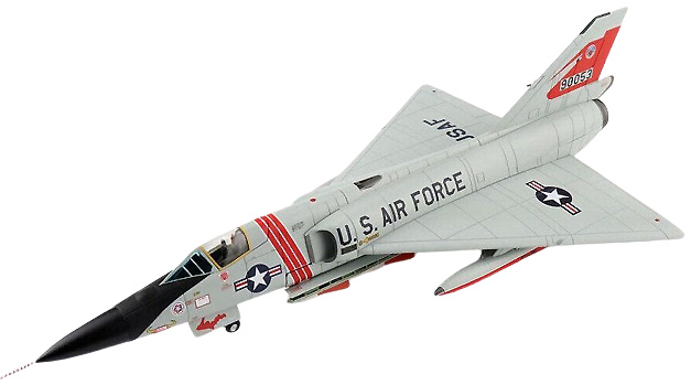 Convair F-106A Delta Dart, USAF 87th FIS Red Bulls, #59-0053, Sawyer AFB, MI, 1974, 1:72, Hobby Master 