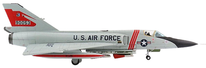 Convair F-106A Delta Dart, USAF 87th FIS Red Bulls, #59-0053, Sawyer AFB, MI, 1974, 1:72, Hobby Master 