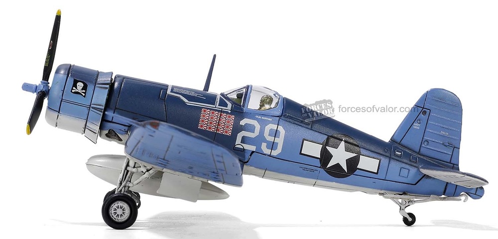 Corsair USMC F4U-1, VF-17 Sqn, Lt. Ira Kepford, Jolly Rogers, USA, 1944, 1:72, Forces of Valor 