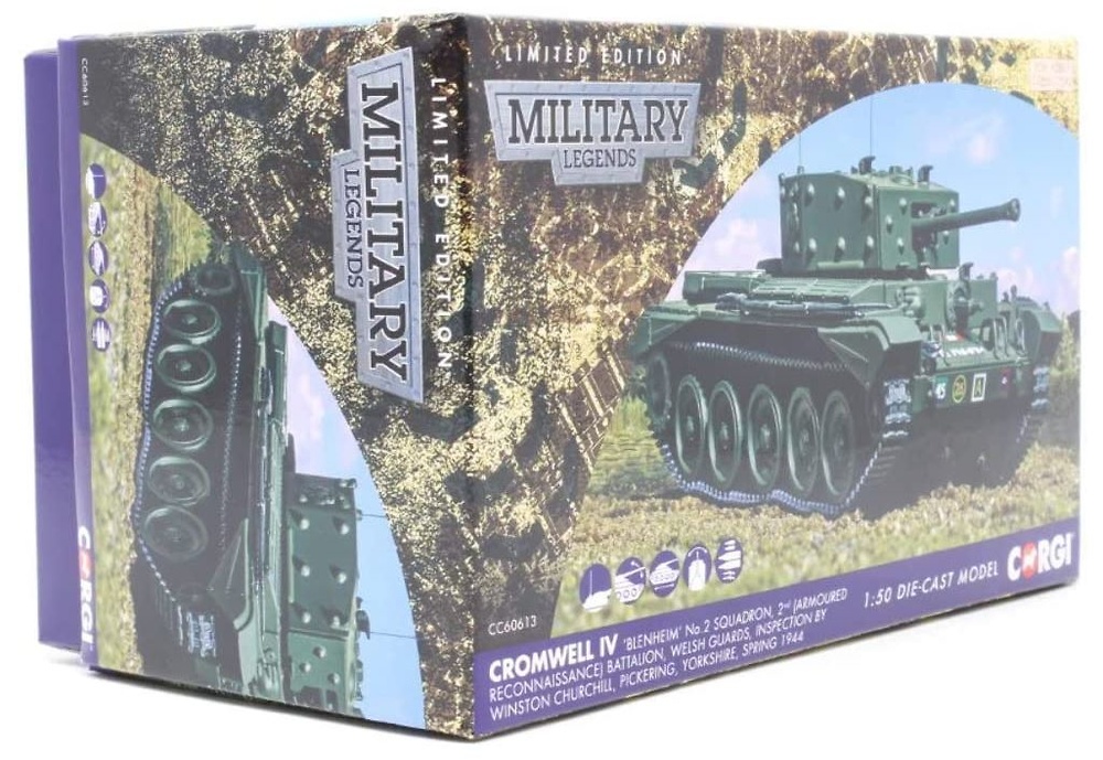 Cromwell IV, 2nd Armored Welsh War, Blenheim, Pickering, England, 1944, 1:50, Corgi 