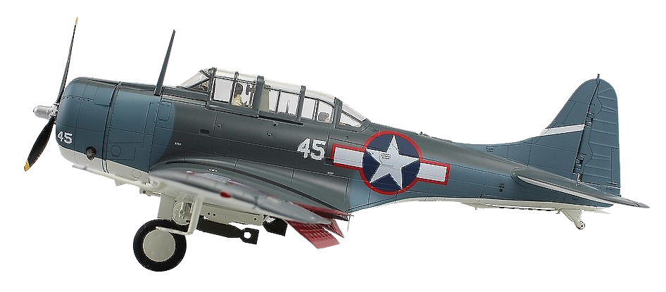 Douglas SBD-2 Dauntless US Navy White 45, VB-16, USS Lexington, 1943, 1:32, Hobby Master 