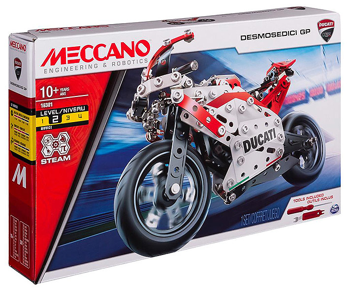 Ducati Monster 1200s Desmosedici with suspension, Meccano 