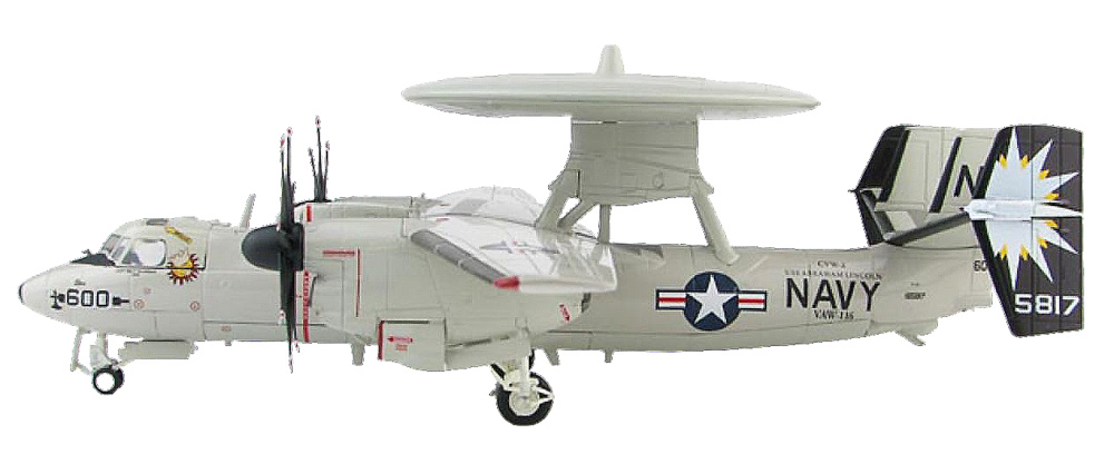 E-2C Hawkeye, USN VAW-116 Sun Kings, NE600 Elvis, USS Abraham Lincoln, May 2007, 1:72, Hobby Master 