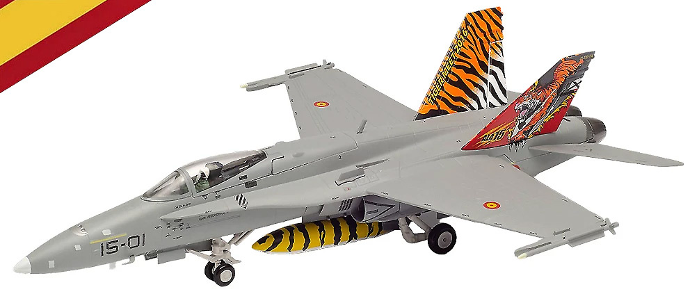 EF-18A (F/A-18A) Hornet, Tiger Meet, Ala 15, Spanish Air Force, Zaragoza Air Base, 1:72, Herpa 