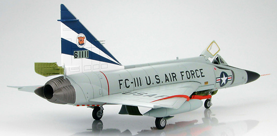 F-102A Delta Dagger 56-1111, 525th FIS, RAF Wethersfield, England, June 1961, 1:72, Hobby Master 