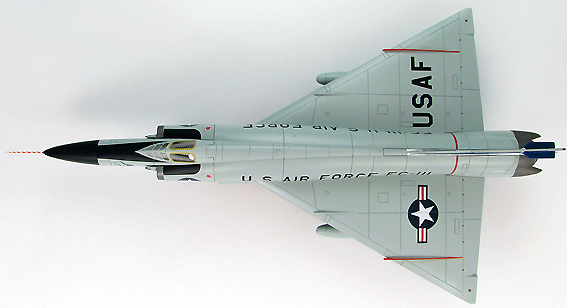 F-102A Delta Dagger 56-1111, 525th FIS, RAF Wethersfield, England, June 1961, 1:72, Hobby Master 