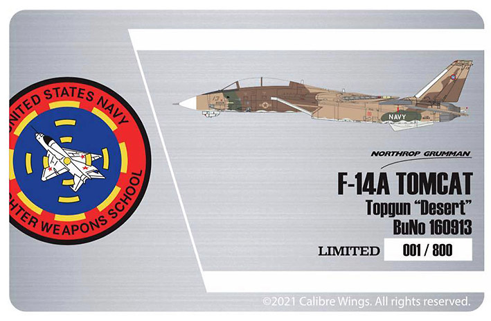 F-14A Tomcat NFWS/NSAWC ' Topgun ' Desert BUNO 160913, 1:72, Calibre Wings 