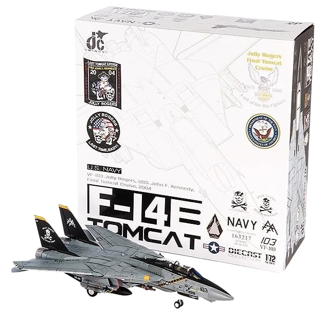 F-14B Tomcat, VF-103, Jolly Rogers, USS John F. Kennedy, Final Tomcat Cruise, 2004, 1:72, JC Wings 