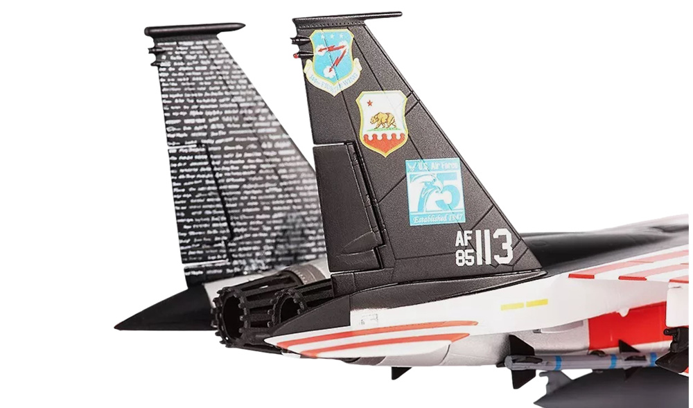 F-15C Eagle, 144th Squadron USAF, 75th Anniversary, Fresno Air Base, California, 2022, 1:72, JC Wings 