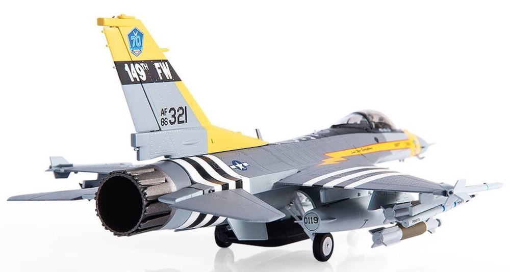 F-16C Fighting Falcon USAF Texas ANG. 182th FS, 70th Anniversary Edition, 2017, 1:72, JC Wings 