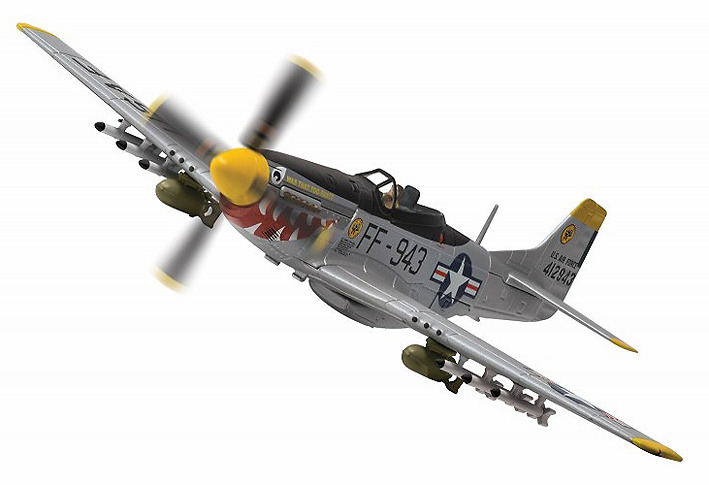 F-51D Mustang, 44-12943/FF-943 ‘Was that too fast?’, USAF, Chinhae Airfield, South Korea, 1951, 1:72, Corgi 