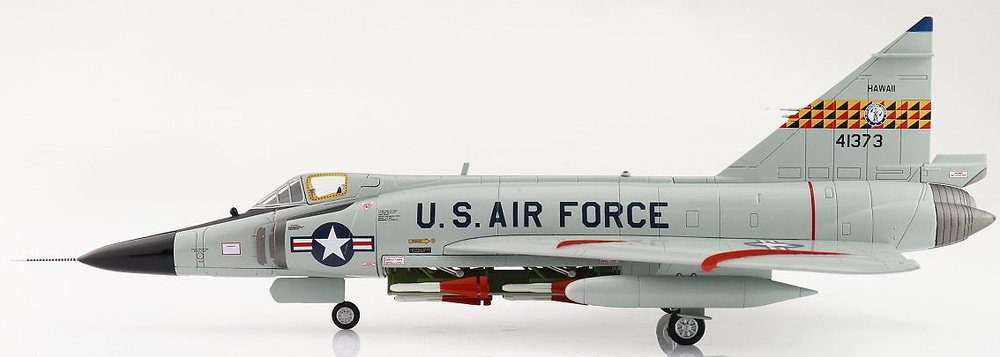 F102A Delta Dagger, USAF, 54-1373, 199th FIS, Hawaii ANG, 1960s (X wing), 1:72, Hobby Master 