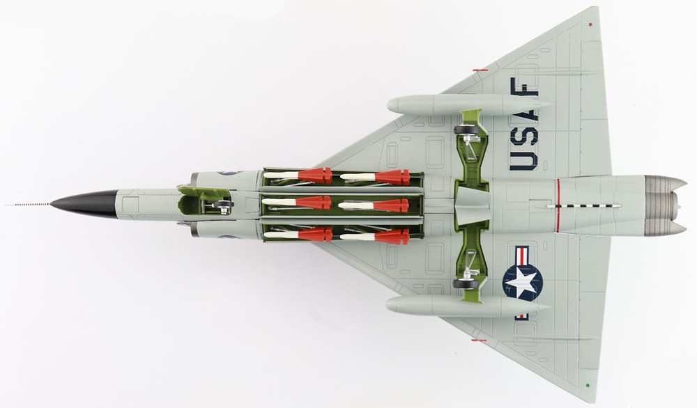 F102A Delta Dagger, USAF, 54-1373, 199th FIS, Hawaii ANG, 1960s (X wing), 1:72, Hobby Master 