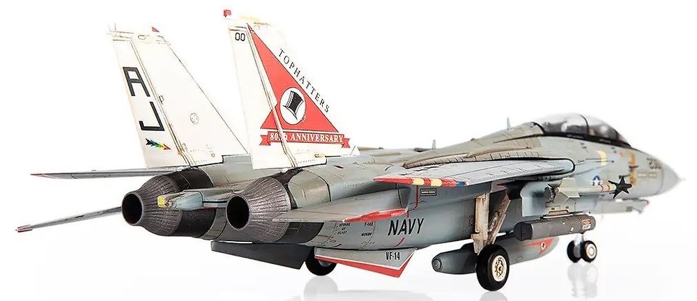 F14A Tomcat US Navy, VF-14 Tophatters, USS Theodore Roosevelt, 80th Anniversary Edition, 1999, 1:72, JC Wings 