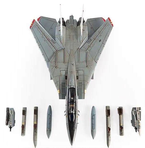 F14A Tomcat US Navy, VF-14 Tophatters, USS Theodore Roosevelt, 80th Anniversary Edition, 1999, 1:72, JC Wings 