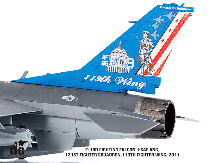 F16D Fighting Falcon USAF ANG, 121st Fighter Squadron, 113th Fighter Wing, 2011, 1:72, JC Wings 