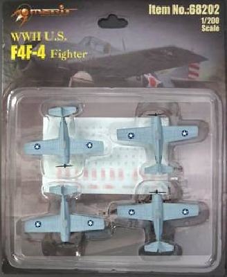 F4F-4 Wildcat, (4 units), 1:200, Merit 