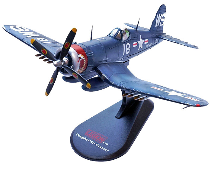 F4U Corsair, USMC VMF-323 Death Rattlers, White 18, USS Sicily, Korea, 1951, 1:72, Legion 