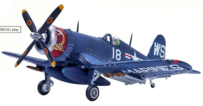 F4U Corsair, USMC VMF-323 Death Rattlers, White 18, USS Sicily, Korea, 1951, 1:72, Legion 