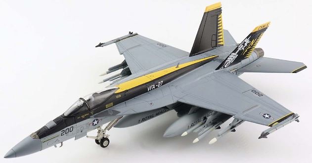 F/A-18E Super Hornet, USN VFA-27 Royal Maces, NF200, USS Ronald Reagan, Japan, 2015, 1:72, Hobby Master 