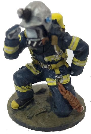 Firefighter with fireproof suit, Japan, 2004, 1:30, Del Prado 