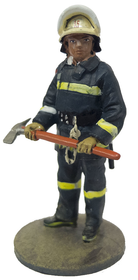 Firefighter with fireproof suit, Santiago, Chile, 1992, 1:30, Del Prado 