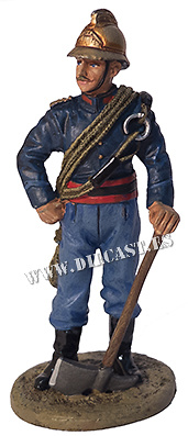 Firefighter with flame-retardant suit, Paris, 1885, 1:30, Del Prado 