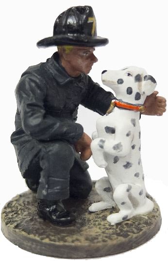 Fireman with Dalmatian dog, San Francisco, USA, 1930, 1:30, Del Prado 