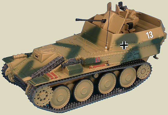 Flakpanzer 38(t) Gepard Anti-Aircraft Tank auf Selbstfahrlafette 38(t) Ausf M (Sd.Kfz.140), 12.SS-Panzer-Division Hitlerjügend, Normandy, 1944, 1:48, Gasoline 