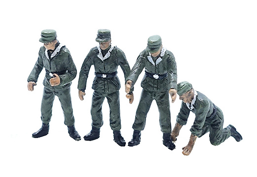 Four German mechanics with accessories, WWII, Set B, 1:72, PMA 