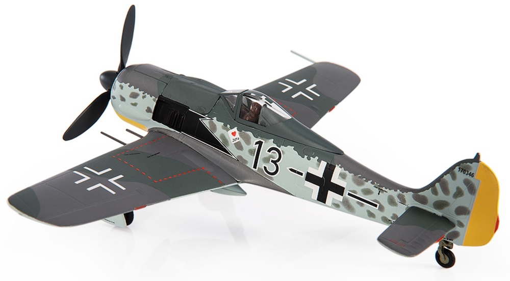 Fw 190A, Luftwaffe JG 26 Schlageter, Black 13, Joseph Priller, France, 1945, 1:72, JC Wings 