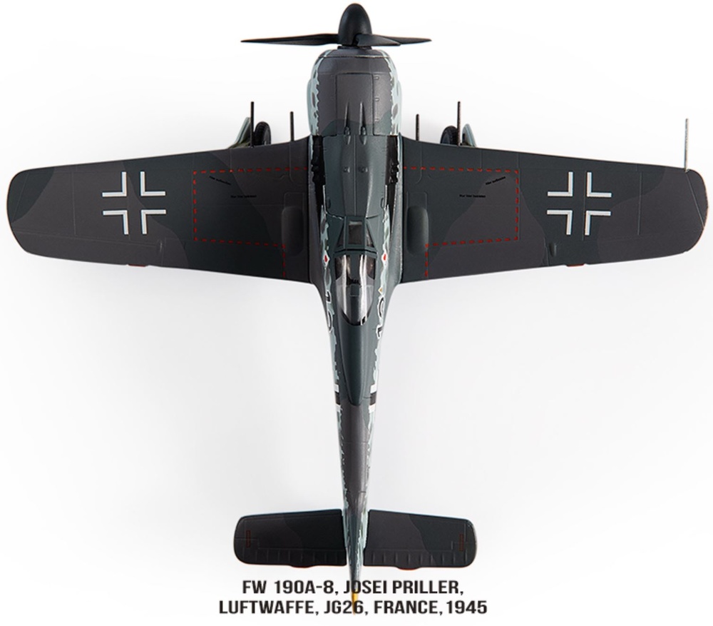 Fw 190A, Luftwaffe JG 26 Schlageter, Black 13, Joseph Priller, France, 1945, 1:72, JC Wings 