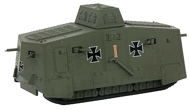 German Tank Sturmpanzerwagen A7V, WW1, 1: 100, Panzerkampf 