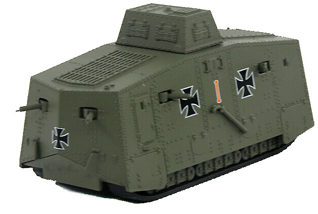 German Tank Sturmpanzerwagen A7V, WW1, 1: 100, Panzerkampf 