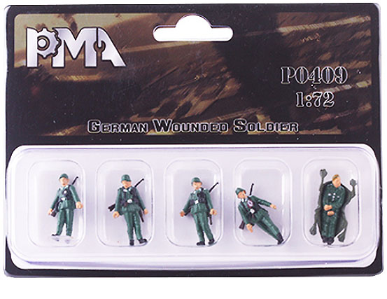 German soldiers with wounded, World War II, 1:72, PMA 